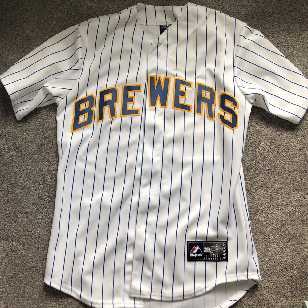 Brewers pinstripe unisex jersey- Weeks